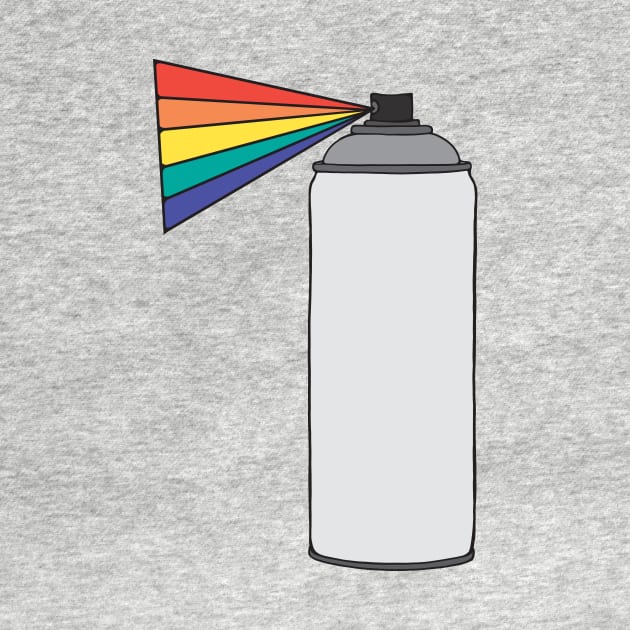 Rainbow Graffiti Spray Can by murialbezanson